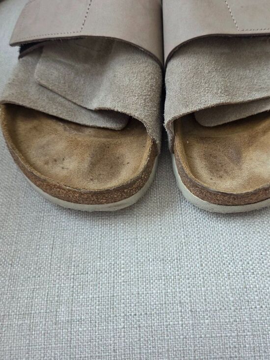 Birkenstock Kyoto Nubuck Suede Sandals Mens Size EU 46 US 13 - 13.5 Gray Slip On main image 11